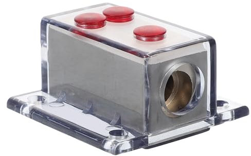 OSOLADY Car Amplifier Distribution Block 2 Way Out Distribution Block Audio Splitter Safe Material Easy Installation and Use