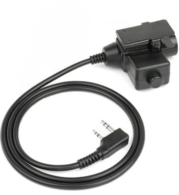 BANDARICOMM U94 PTT Militär-Adapter, taktischer Headset-Push-to-Talk-Anschluss, 7,1 mm TP-120 auf 2-poliges Walkie-Talkie für Kenwood, Baofeng UV-5R, Retevis Radios