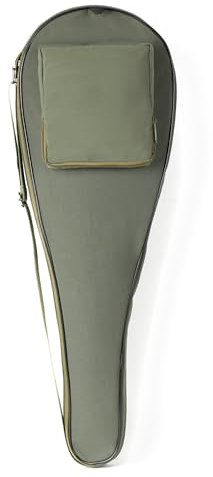 Alephnull Squash Racket Cover con scomparto per accessori, con cerniera e scomparti per doppio bastone (verde militare)