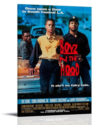 ZCHLATGDE Movie Poster Boyz N The Hood Poster Dekorative Malerei Leinwand Wandkunst Wohnzimmer Poster Schlafzimmer Malerei,Wandkunst Bilddruck Moderne Familienzimmer Dekor 16x24inch(40x60cm)