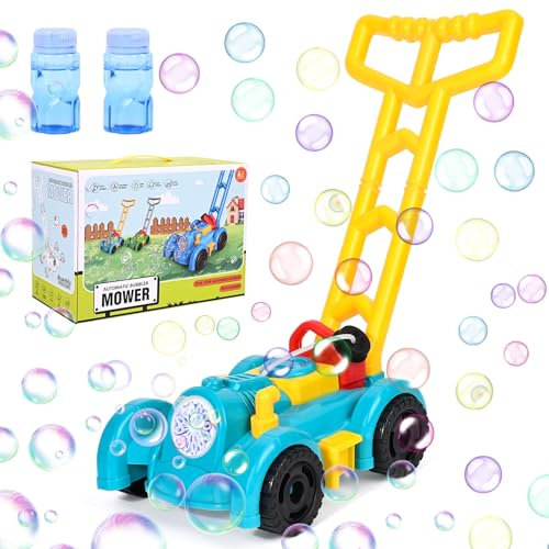 Apritsce Sparabolle di Sapone, Tagliaerba Giocattolo Macchina Bolle di Sapone Automatico, Bubble Maker Giocattoli per bambini, Macchina Spara Bolle per Matrimonio Compleanno Festa