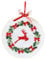 Operitacx 1 Set Christmas Cross Stitch Embroidery Mason Jar Lids Needle Felting Kit Mint Pendant Wand Reusable Chopsticks Dressing Table Pendant Fabric Christmas Stitch Kit Cotton Cloth