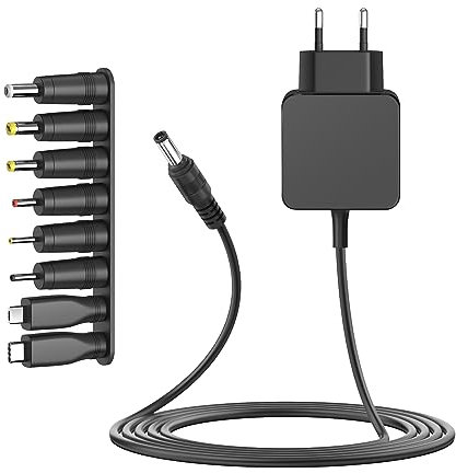 HKY Cargador Universal 5.25V, Adaptador AC 5V 2A Fuente de Alimentación USB DC5V 2000mA 1500mA 1000mA 500mA Controlador Potencia Convertidor con 8 Conexiones para Varios Dispositivos/Enrutadores/LCD