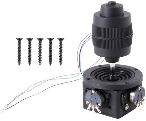 Nettoppo Potentiomètre de Joystick D400B-M2 5K à 4 Axes, Joystick à Bascule, Résistance Dimensionnelle 5k, Scellé avec Interrupteur à Bouton