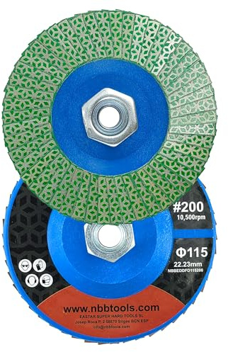 NBB - Ruota a lame diamantate, disco mola diamantata, lama di taglio, smerigliatura, levigatura, lucidatura per ceramica, gres, porcellana, pietra, granito, piastrelle, M14 flangia per smerigliatrice