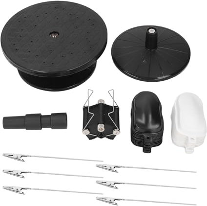 Painting Stand Set Manual Rotating Turntable Adjustable Spray Paint Stand for Model Cars Tanks Airplanes ABS Material 19cm Diameter