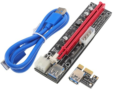 BESPORTBLE Gpu Riser Adapterkarte 1x 16 Stück Pcie Verlängerungskabel Flexibles Pcie Stromkabel für Mining Rigs Stabile Hochgeschwindigkeitsverbindung Kompatibel mit Egpu und Laptops
