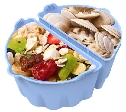 Doslilyy Silikon-Einlage für langsames Kochen, 1 Paar, passend für 6–8 Qt Kochgeschirr-Gadget – wiederverwendbare Silikon-Trennwand für langsames Kochen – für Fleisch, Suppe, Huhn, Fisch, Garnelen