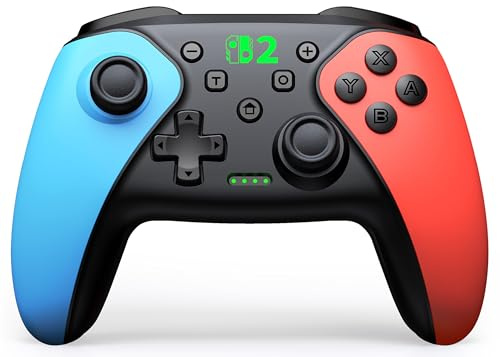 HELLCOOL Switch Controller, Kabellos Pro Controller für Nintendo Switch 2/1/Lite/OLED Konsole, Macro/Turbo/Aufwachfunktion, Präzise Steuerung, Dual Motors Vibration, 15 Std Spieldauer