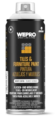 MTN WEPRO Pintura Azulejos y Muebles Blanco Satinado, Spray 400ml