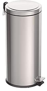 Tramontina - Pedal de Acero Inoxidable de 30 L, Basura, Basura, Basura, 295 x 295 x 655 mm