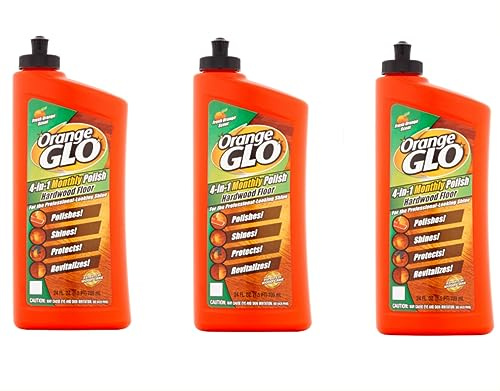 Orange Glo Hardwood Floor 4-in-1 One Easy Step Cleaner Fresh Orange Scent - 3PC