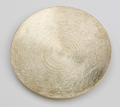 Kerzenteller, Dekoteller aus Alu gewölbt in Gold Ø 14 cm