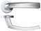 Zoo Hardware Rosso Maniglie Hydra Lever On 50MM Rose Door Handle Satin Chrome - RM010SC