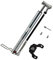 FDX Mini Floor Bike Pump Super Fast Tyre Inflation, Secure Presta and Schrader Valve Connection. 160 PSI High Pressure Bicycle Pump (Silver)