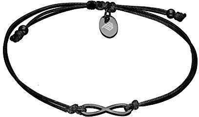 Max Palmer Infinity Armband mit Unendlichkeitssymbol Anhänger | Ziehverschluss verstellbar | 7 Farben | Unendlichkeit Charm Bracelet | robuster Stoff