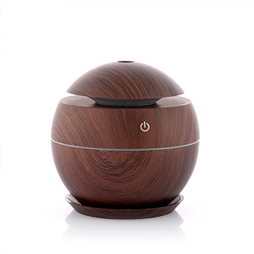 InnovaGoods IG814588 BEFEUCHTER DUNKELNUSS Mini Aroma Diffuser Luftbefeuchter Dunkel Walnuss, Acrylnitrilbutadienstyrol (ABS), Mehrfarbig