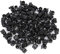 Pince Cheveux Fille, 100PCS Mini pinces à cheveux pinces à mâchoires élégantes en plastique noir pinces à cheveux antidérapantes pinces cheveux couronne griffes pour filles et femmes