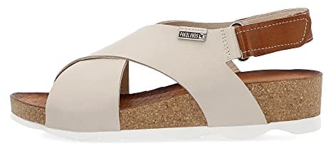 Pikolinos Keilsandalen in Leder Mahon für Frauen Farbe MARFIL