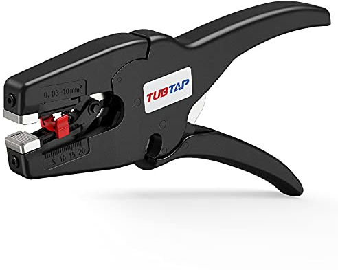 TUBTAP Abisolierzange, Automatische Abisolierzange Werkzeug mit Cutter und 2 in 1 Abisolierzange, Selbstjustierende Abisolierzange Schnell für Elektro, Automobil, Elektronik von [AWG 32-7]