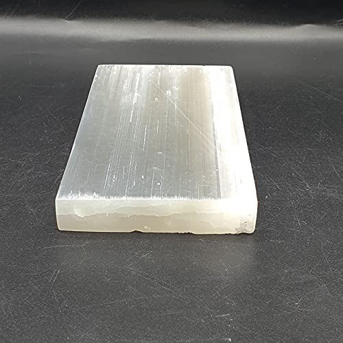 SERENITY GIFTS LTD Extra Large Selenite Charging Rectangle Plate, 20cm x 10cm, Handmade White Selenite Crystal, Satin Spar, Spiritual Healing, Cleanse And Crystal Charging, Decoration, Gift