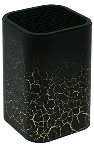 Lashuma Kunststoff Messerhalter Muster: Feuer, Messerblock 9x9 cm Höhe: 14 cm, Küchenmesser Block