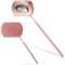 Sibba Quadratischer Wimpernspiegel, tragbare Wimpernverlängerungen Applikator Zubehör Edelstahl abnehmbare falsche Wimpern Spiegel multifunktional Munduntersuchung Werkzeuge (1 Roségold)