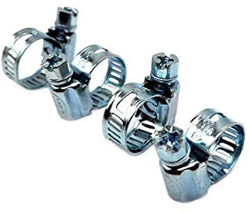 Pinzas Abrazaderas Ajustables para Tubos de Acero Inoxidable de 8 a 12 mm, Abrazaderas para Tubos, 4 unidades