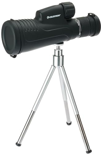 Celestron 72373 Outland X 10-30x50mm Waterproof Monocular with Tripod, Cleaning Cloth, Eyepiece Covers and Belt Case - Durable Housing, BaK-4 Prism Glass and Multi-Coated Optics, Black