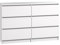 roe furniture Pressiode Kommode mit 6 Schubladen Sideboard weiß Anrichte Holz Schubladenschrank Schrank, Mehrzweckschrank, Standschrank, Schlafzimmermöbel (Weiß)