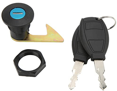 Akozon Serrure de Coffre Arrière, Serrure de Coffre Arrière Universelle et Jeu de Clés Serrure de Queue de Montage de Scooter pour Coffre de Rangement de Motos électriques(#1)