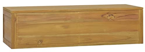 vidaXL Wand Badschrank Waschbeckenunterschrank Unterschrank Badezimmerschrank Badmöbel Hängeschrank Wandschrank 110x45x30cm Teak Massivholz