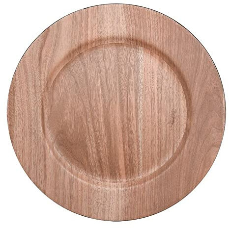 Versa Bajo Plato Claro bambú Polipropileno de la Marca, Color marrón (33 x 33 centímetros)