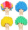 ZOOMPIL Clownsperücke, Farbige Clown-Perücken, Halloween Clown Perücke, Clownsperücke Geeignet für Karnevals Kostüm Cosplay, Mehrere Farben, 4pcs