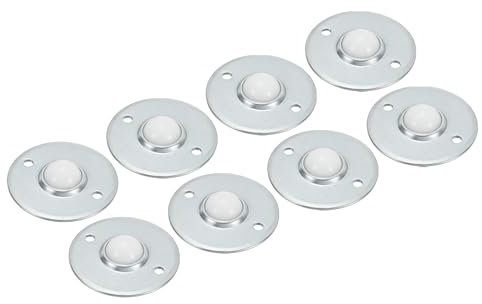 PATIKIL Rollen Kugeltransfer Lager 3/4 8 Pack Belastung 15lbs Scheibe Flansch Montiert Nylon Kugel Drehbare Lenkrolle Einheit für Förderer Rollengestell Getriebe