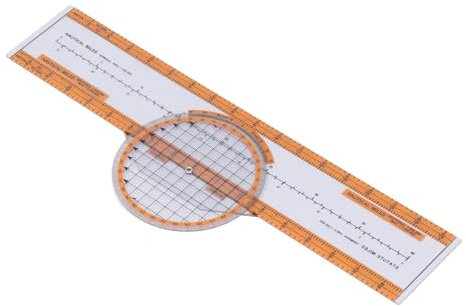 Ordinateur de Vol en Plastique de L'aviation Calculatrice de Vol Pilote étudiant Accessoires pour la Formation, Orange