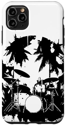 Coque pour iPhone 11 Pro Max Batterie Graphique Artiste Rock