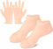 Maschera esfoliante in silicone, guanti in silicone, da donna, per piedi secchi e screpolati (beige)