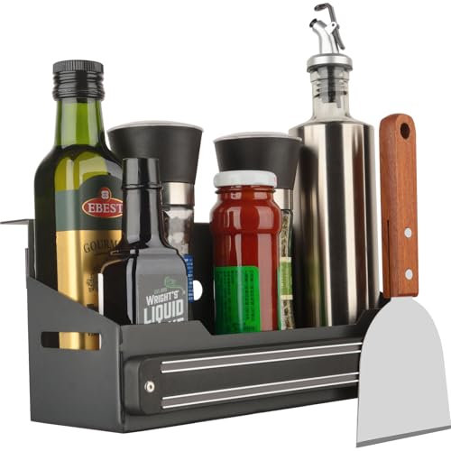 Robuster Grill-Caddy mit magnetischem Werkzeughalter – platzsparendes Grillzubehör für Traeger, Pit Boss, Camp Chef, Z Grills, Royal Gourmet, MSTER COOK