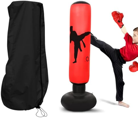 ZONADAH Boxsack-Hülle, 132 x 56 cm, schwere Schutzhülle für Standboxsäcke, wasserdichte Schutzhüllen für den Innen- und Außenbereich, Schwarz