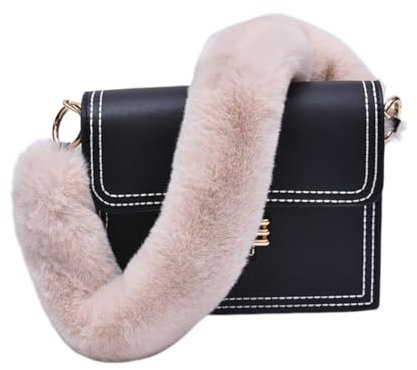 Asudaro 40 cm/60 cm/120 cm Plüsch-Taschengurt, Damen-Plüsch-Taschengurt, Ersatz-Handtaschengurt, Geldbörsengurt, für Handtaschen/Umhängetaschen/Umhängetaschen