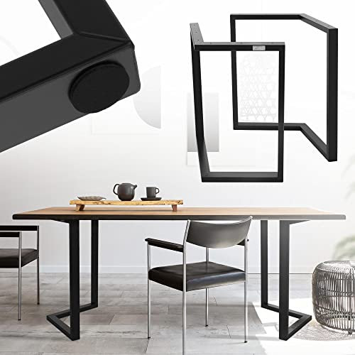 ML-Design 2er Set Tischkufen Arrow B44xH72 cm V-Form, Metall Schwarz, Industriedesign, Kufengestell für Esstische & Schreibtische, Tischgestell Tischbeine Tischuntergestell Möbelfüße für DIY-Projekte