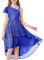 LOLANTA Robe Paillettes Filles Robe Ceremonie élégante, Robe étincelante de Soirée Fête de Mariage mi-Longue sans Manches, Bleu Royal, 11-12 Ans, 160