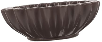 Zerodeko Ruffled Decorative Bowl Coffee Table Console Decorate Home Decor Fruit Bowl Key Holder Key Bowl Candy Dish Jewelry Dish Snack Container Jewelry Tray Candy Bowl Ceramics Black