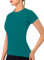 IECCP Workout Shirts for Women Short Sleeve Crew Neck Athletic Yoga Running Tops Moisture Wicking Quick Dry T-Shirt for Casual Ladies Gym Tops Lake Green XS