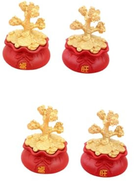 Cabilock 2 Juegos Vaca Lechera Decoración Escritorio Home Decor Bolsas De Monedas para Banco Árbol del Dinero Decoración Hogar Bolsa De Dinero Decoración Artesanal Adorno 2 Piezas * 2