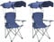 Silla de camping plegable con sombrilla, silla de camping al aire libre AVCE bolsillo, portavasos y bolsa de transporte, ideal para playa, pesca, barbacoa, pícnic, 50 x 50 x 90/120 cm, color azul