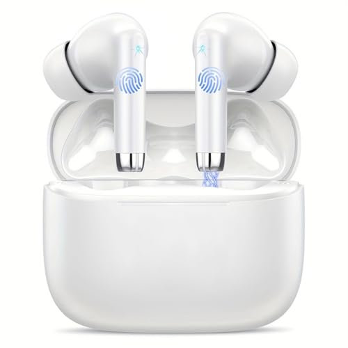 Cuffie Bluetooth,Auricolari Bluetooth 5.4 con Stereo 3D Immersivo,IP8 Impermeabili,Touch Control,Fino a 40 ore di Batteria,con Custodia Di Ricarica,per iPhone iOS Samsung Android,Cuffie Senza Fili