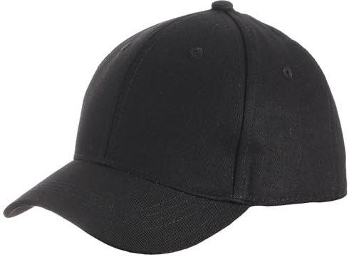 Hattba Magnetische Pferdeschwanz-Kappen für einfaches Tragen, atmungsaktive Baumwolle, verstellbare Baseballmütze für langhaarige Frauen, Sport und Fitness, Schwarz , 6 3/4 / 7 3/8