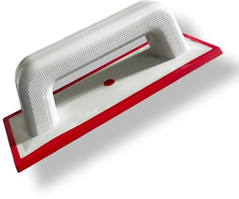 Taloche Caoutchouc Rouge 180 x 90 mm | Poignée Ergonomique Antidérapante | Nettoyage de Joints Carrelage – Outillage Carreleur 2.0